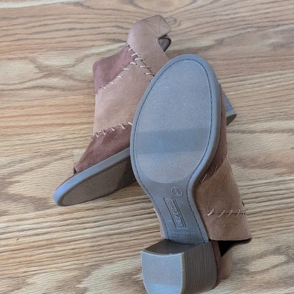 Dept222 Ava Stylish Chestnut Peep-Toe Ankle Boots - Picture 5 of 5